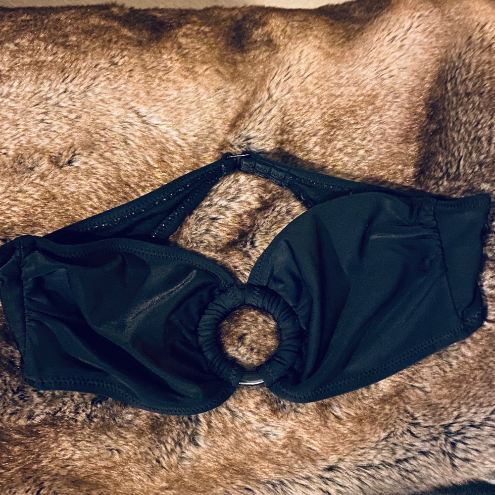 Black Tube Top Bikini Top